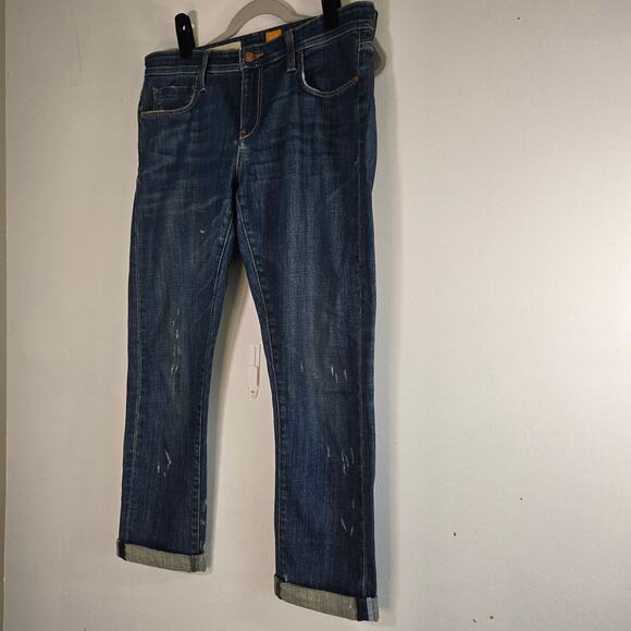 Pilcro And The Letterpress Hyphen Fit Women's Mid Rise Dark Wash Jeans Size 28 - Picture 2 of 13